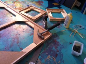 Completed stretchers for painting