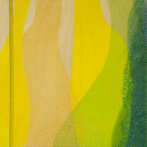 "When I Get There" by Meghan MacMillan, 16 x 16", acrylic on birch panel, 2014