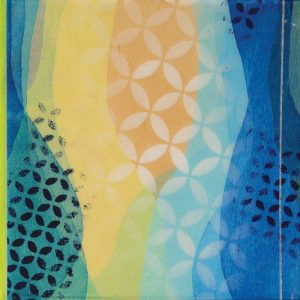 "Start Again" by Meghan MacMillan. Acrylic on birch, 10 x 10", 2015