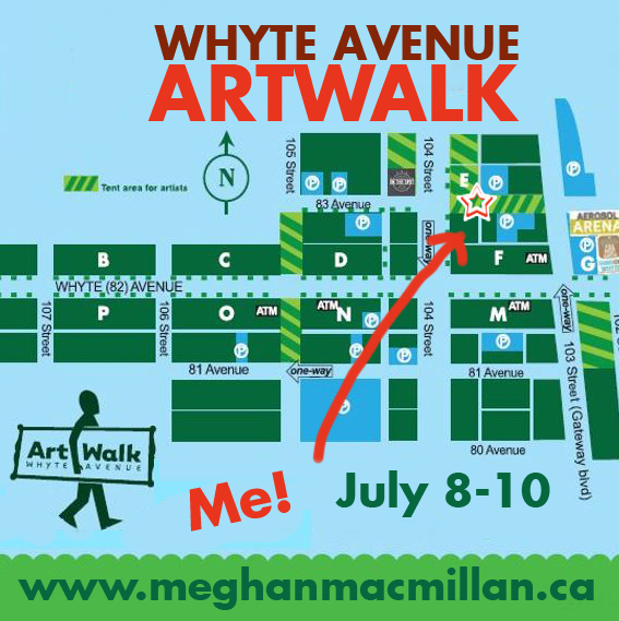 Find Meghan MacMillan at the 2016 Whyte Avenue Art Walk!